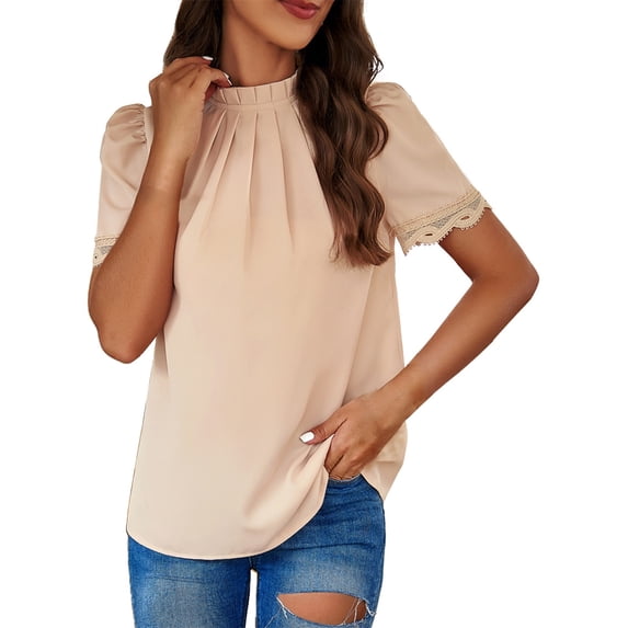 Basic T Shirts for Women Everyday Casual Loose Fit Summer Short Sleeve