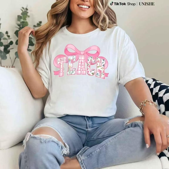 Womens TEACH Tee Top Black and White S-5XL Made from 100% premium cotton for ultimate softness and breathability