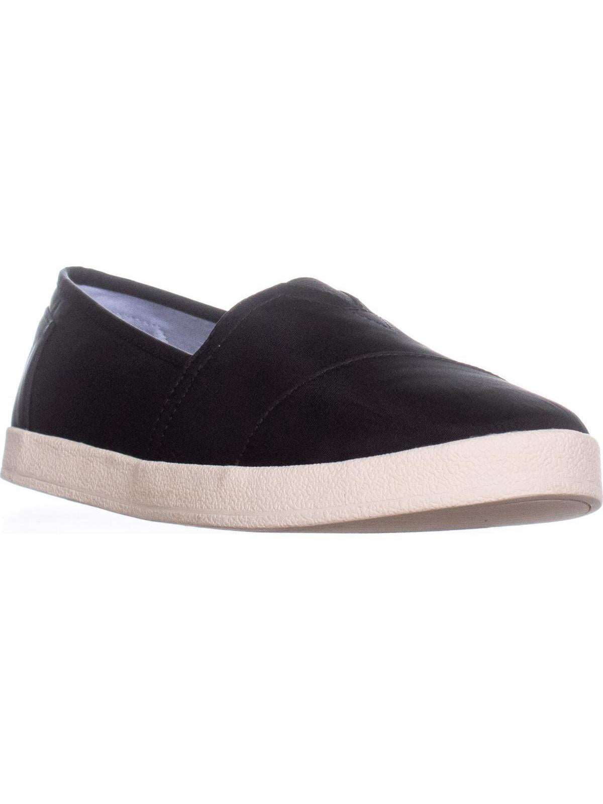 Womens TOMS Avalon Casual Slip On Sneakers, Black Nylon, 10  display picture 1