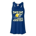 thumbnail image 1 of Womens Taco Cat Spelled Backwards Is Taco Cat Funny Flowy Racerback Tank Top T-Shirt, 1 of 1