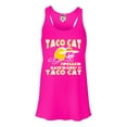 thumbnail image 1 of Womens Taco Cat Spelled Backwards Is Taco Cat Funny Flowy Racerback Tank Top T-Shirt, 1 of 1