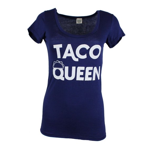 Womens Taco Queen Scoop Neck Short Sleeve T-Shirt