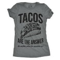 thumbnail image 1 of Womens Tacos Are The Answer T Shirt Funny Sarcastic Tequila Tee for Ladies Womens Graphic Tees, 1 of 7