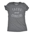thumbnail image 1 of Womens Tacos and Cervezas Funny T shirts Cool Vintage Graphic Tee Cute Saying Womens Graphic Tees, 1 of 7