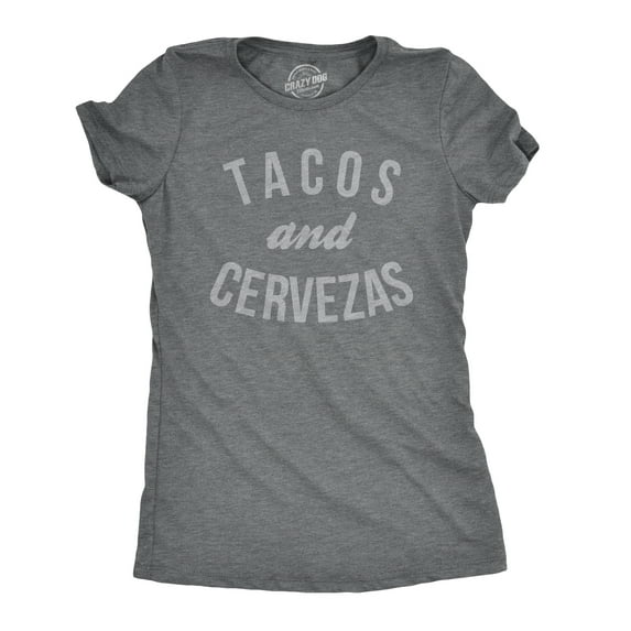 Womens Tacos and Cervezas Funny T shirts Cool Vintage Graphic Tee Cute Saying Womens Graphic Tees
