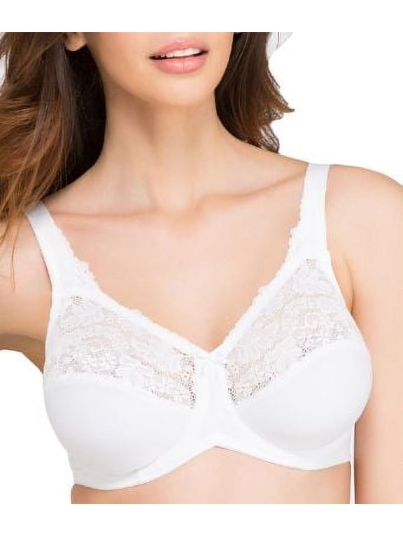 Womens Tailored Minimizer Bra With Lace Trim, Style LY0428