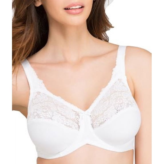 Womens Tailored Minimizer Bra With Lace Trim, Style LY0428