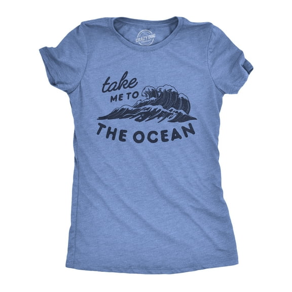 Womens Take Me to The Ocean T Shirt Cute Beach Vacation Tee Womens Graphic Tees