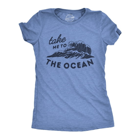 Womens Take Me to The Ocean T Shirt Cute Beach Vacation Tee Womens Graphic Tees