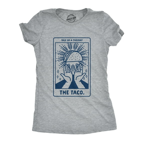 Womens Tale Of A Tuesday Taco T Shirt Funny Taco Tuesday Tarot Card Graphic Tee Womens Graphic Tees