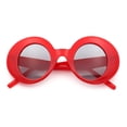 thumbnail image 1 of Womens Tall Oval Round Thick Retro Mod Plastic Fashion Sunglasses Red - Black, 1 of 1