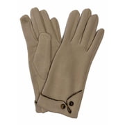 قفازات نسائية من Tan &amp; Leopard Print Stretch Fit Texting &amp; Tech Touchscreen