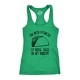 thumbnail image 1 of Womens Tank Fitness Taco In My Mouth Tanktop Funny Shirt, 1 of 5