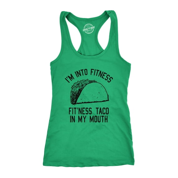 Womens Tank Fitness Taco In My Mouth Tanktop Funny Shirt