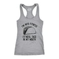 thumbnail image 1 of Womens Tank Fitness Taco In My Mouth Tanktop Funny Shirt, 1 of 5