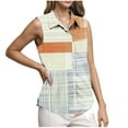 thumbnail image 1 of Womens Tank Top Casual Single Button Up Work Shirts Cute Print Sleeveless Lapel Shirt Tank Tops Casual Loose T-Shirts Summer Vests Tops, 1 of 5