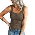 thumbnail image 1 of Tbopshirt Womens Tank Top Women Casual Tanks Sleeveless Buttons Slimming Solid Pullover Vest Blouse Tops, 1 of 5