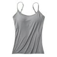 thumbnail image 1 of Tbopshirt Womens Tank Top Women's Camisole Tops with Built in Bra Neck Vest Padded Slim Fit Tank Tops, 1 of 1