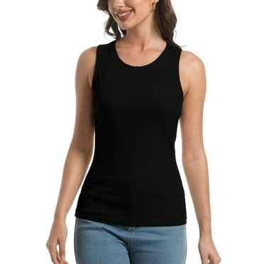 Womens Tank Top Sleeveless Racerback High Neck Casual Basic Fashion