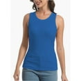 thumbnail image 1 of Womens Tank Top Sleeveless Racerback High Neck Casual Basic Fashion, 1 of 4