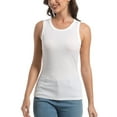 thumbnail image 1 of Womens Tank Top Sleeveless Racerback High Neck Casual Basic Fashion, 1 of 4