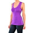 thumbnail image 1 of Womens Tank Top Sleeveless Seamless Racerback Nylon Spandex Workout One Size Prl, 1 of 7