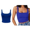 thumbnail image 1 of Womens Tank Top Sleeveless Square Neck Women's Fitted Basic Tank Tops Womens Summer Cute Womens Tops, 1 of 5
