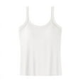 thumbnail image 1 of Womens Tank Top Wide Strap Undershirt Workout Yoga Shirt Cotton Camisole with Shelf Bra, 1 of 4
