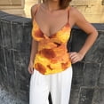 thumbnail image 1 of Womens Tank Top Women's Elegant Floral Print Spaghetti Strap Crop Top Camisoles for Women Yellow L, 1 of 8