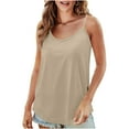 thumbnail image 1 of Womens Tank Tops 2026 Basic Camisole Adjustable Spaghetti Strap Tank Tops for Womens Loose Fit Scoop Neck Sleevelees Blouses Solid Color Stretchy Lounge Wear Casual Summer Ladies Vest, 1 of 6