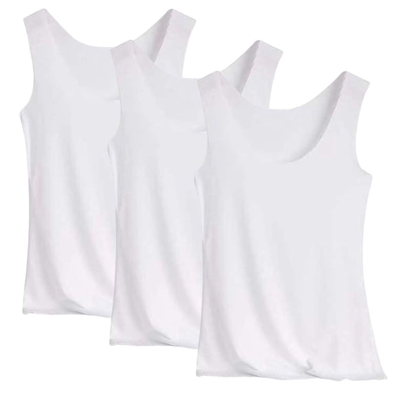 Womens Tank Tops 3-Pack Soft Sleeveless Base Layer Casual Summer Top