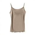 thumbnail image 1 of Womens Tank Tops $4.98 Plus Size V Neck Sleeveless Camisole Dressy Casual Summer Basic Shirts Khaki M, 1 of 5