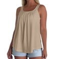 thumbnail image 1 of Womens Tank Tops With Built In Bra Padded Tank Tops Workout Crop Tops Racerback Tank With Built In Bra Basic Tees for Women Camisoles With Built In Bra Bra Tank Tops Cami With Built In Bra Brown 3XL, 1 of 9