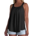thumbnail image 1 of Womens Tank Tops With Built In Bra Undershirts for Women Shirts With Built In Bra Basic Tees for Women Workout Tops Racerback Tank With Built In Bra Flowy Tops Camisoles With Built In Bra Black L, 1 of 9