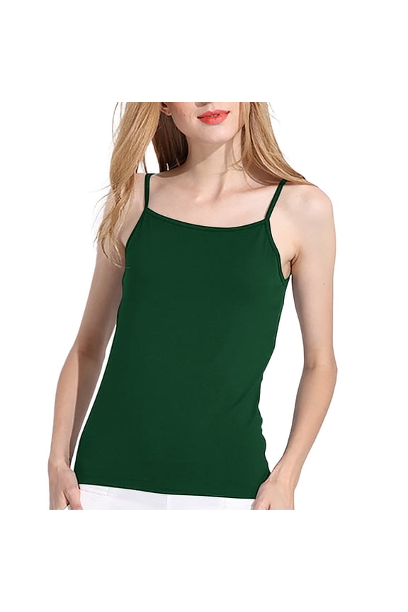 Silk Tops For Women,Womens Camisole Tank Tops Sleeveless Camisole Summer Silk Tank Tops For Women Silk Camisole White Spaghetti Strap Tank Top Green 2XL