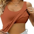 thumbnail image 1 of Womens Tank Tops With Built In Bras 2024 Summer Casual Crew Neck Sleeveless Camisole Plus Size Padded Workout Tops Birthday Top Women Fancy Top Women 1975 Crop Top Sleep Top Bear Top Women 4x Womens, 1 of 3