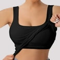 thumbnail image 1 of Womens Tank Tops Built-in Bra Padded Camisole Basic Workout Yoga Workout Top Undershirt Black M, 1 of 6