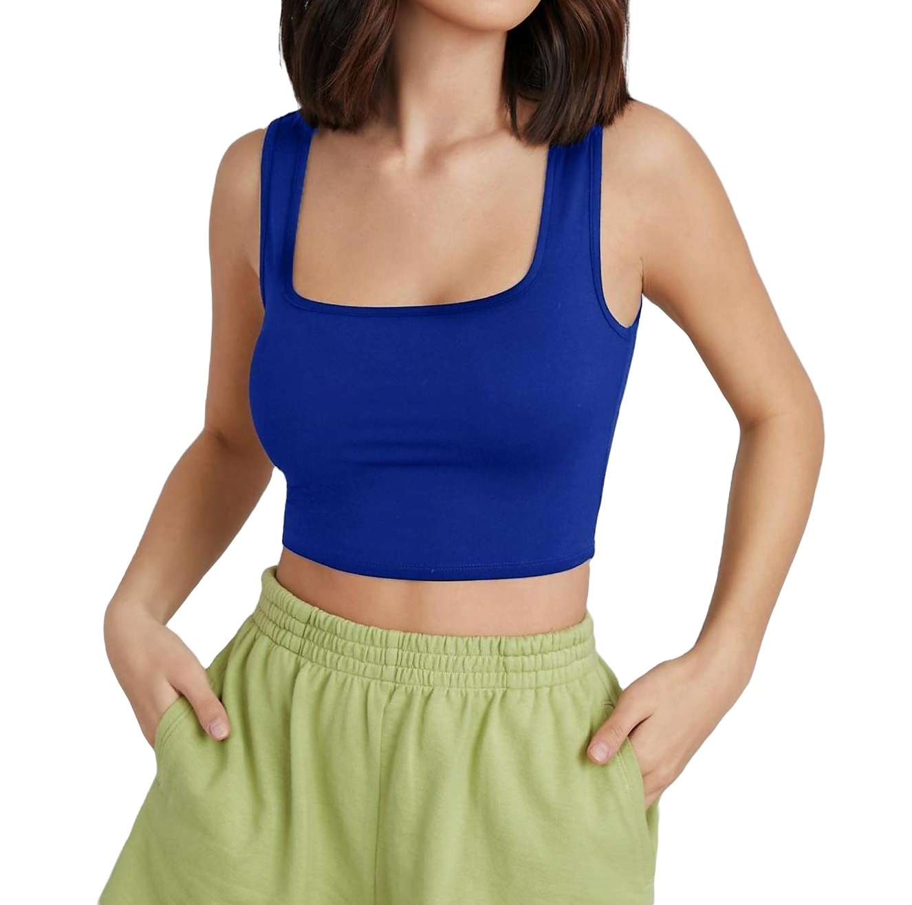 Womens Tank Tops & Camis Casual Solid Scoop Neck Tank Royal Blue S