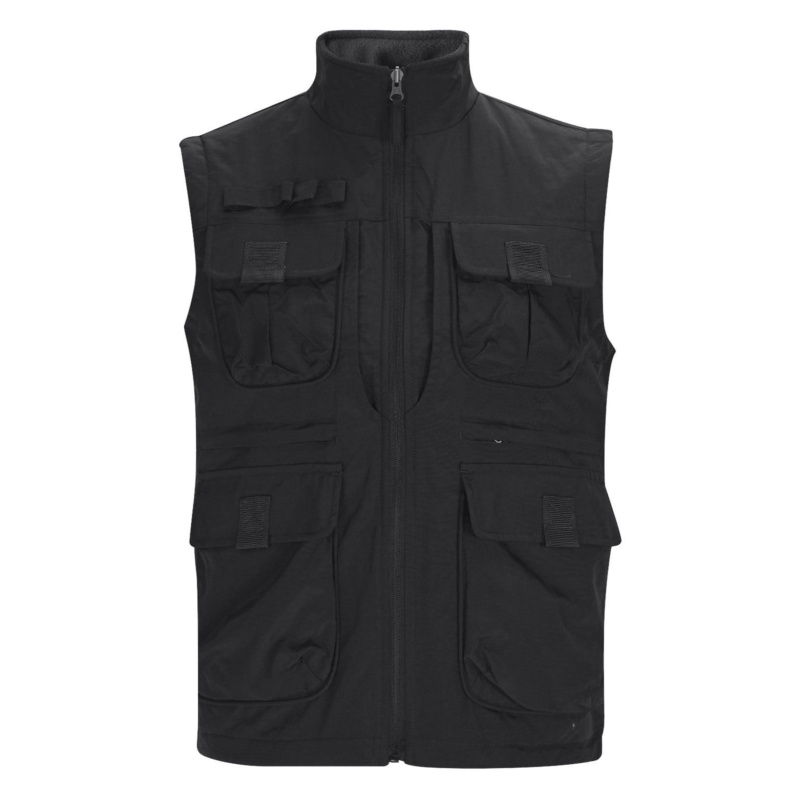 Womens Tank Tops- Cargo Vest for Women Casual Sleeveless Lightweight Outdoor Fishing Safari Travel Photo Vest with Multi Pockets Black M