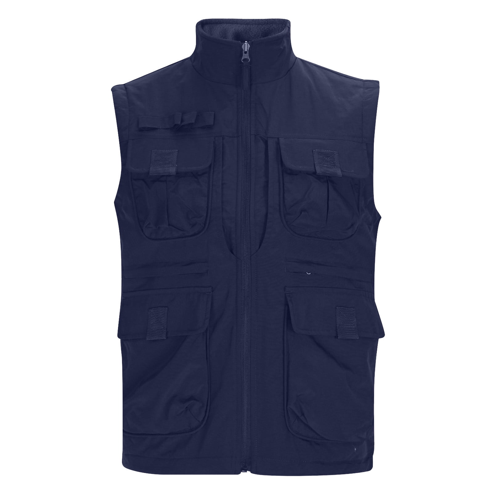 Womens Tank Tops- Cargo Vest for Women Casual Sleeveless Lightweight Outdoor Fishing Safari Travel Photo Vest with Multi Pockets Blue XL
