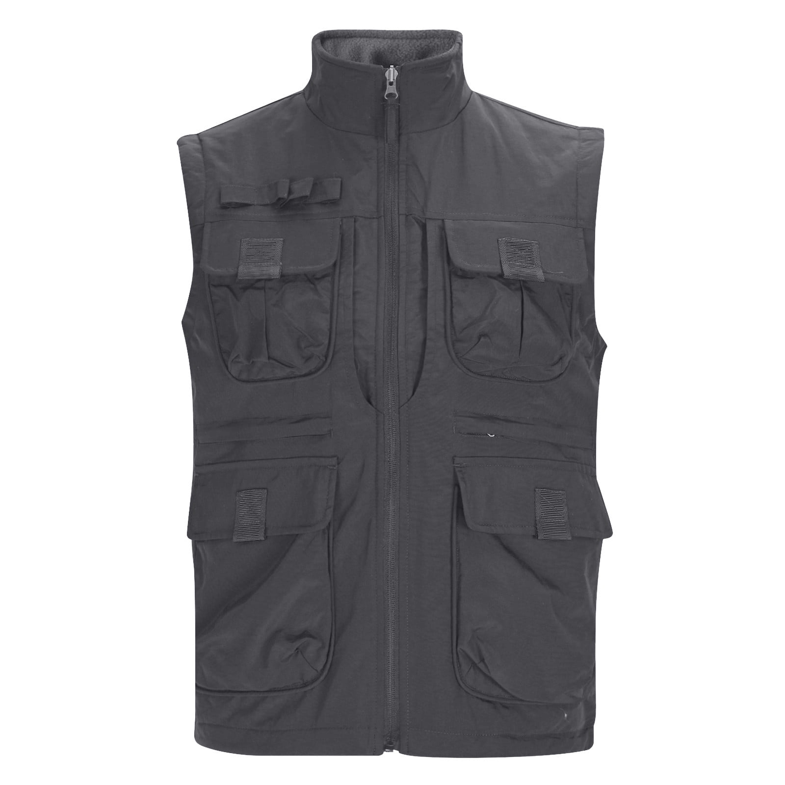 Womens Tank Tops- Cargo Vest for Women Casual Sleeveless Lightweight Outdoor Fishing Safari Travel Photo Vest with Multi Pockets Gray XXXXXL