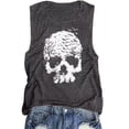 thumbnail image 1 of Womens Tank Tops Casual skull Print Sleeveless Vest Slim Fitted Basic Shirts Fashion Clothing Size S, 1 of 2