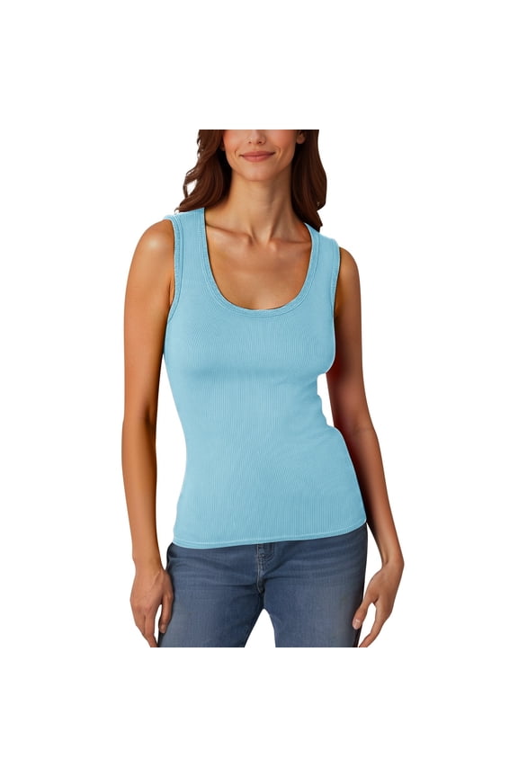 Womens Tank Tops Classic Plain Color Summer Tank Tops Spaghetti Strap Slim Fit Scoop Neck Sleeveless Tee Cami Camisole Ruched Tee Shirts Basic Outfits Clothes