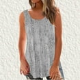 thumbnail image 1 of Womens Tank Tops under $5 Plus Size Solid Round-Neck Sleeveless Loose Pullover T-shirt, 1 of 5