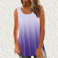 thumbnail image 1 of Womens Tank Tops under $5 Plus Size Solid Round-Neck Sleeveless Loose Pullover T-shirt, 1 of 5