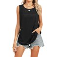 thumbnail image 1 of Womens Tank Tops Summer Crewneck Casual Pleated Sleeveless Shirts Comfy Flowy Loose Solid Color Tops, 1 of 5