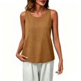thumbnail image 1 of Womens Tank Tops Crewneck Linen Style Sleeveless Lightweight Spring Daily Layering Casual Tank Shirts Womens Tops, 1 of 6