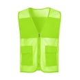 thumbnail image 1 of Womens Tank Tops- High Visibility Mesh Work Vest for Women Construction Reflective Safety Vest with Zipper and Pockets Army Green M, 1 of 4