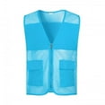 thumbnail image 1 of Womens Tank Tops- High Visibility Mesh Work Vest for Women Construction Reflective Safety Vest with Zipper and Pockets Light Blue L, 1 of 4