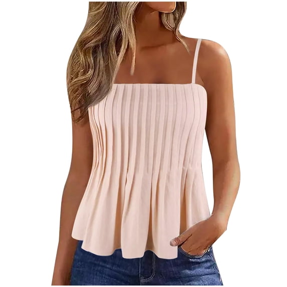 Womens Tank Tops Loose Fit Sevevn Women's Casual Summer Sleeveless Round-Neck Camisoles Fashion Blouse Tank Cami Womens Tank Tops Casual